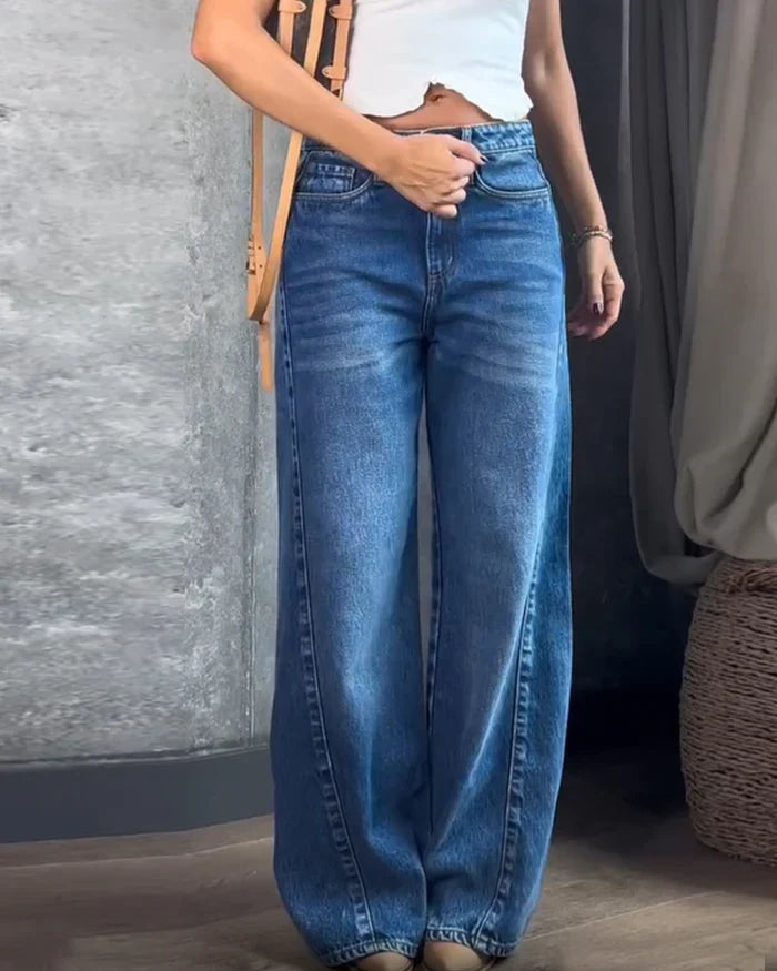 Jeans lavados con sastrería tridimensional (Preventa)