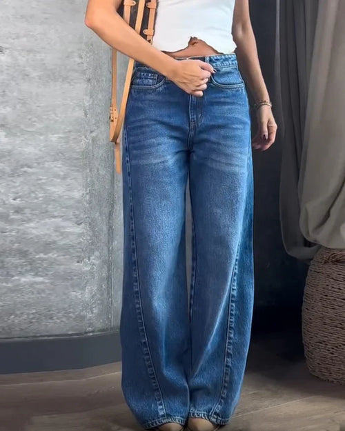 Jeans lavados con sastrería tridimensional (Preventa)